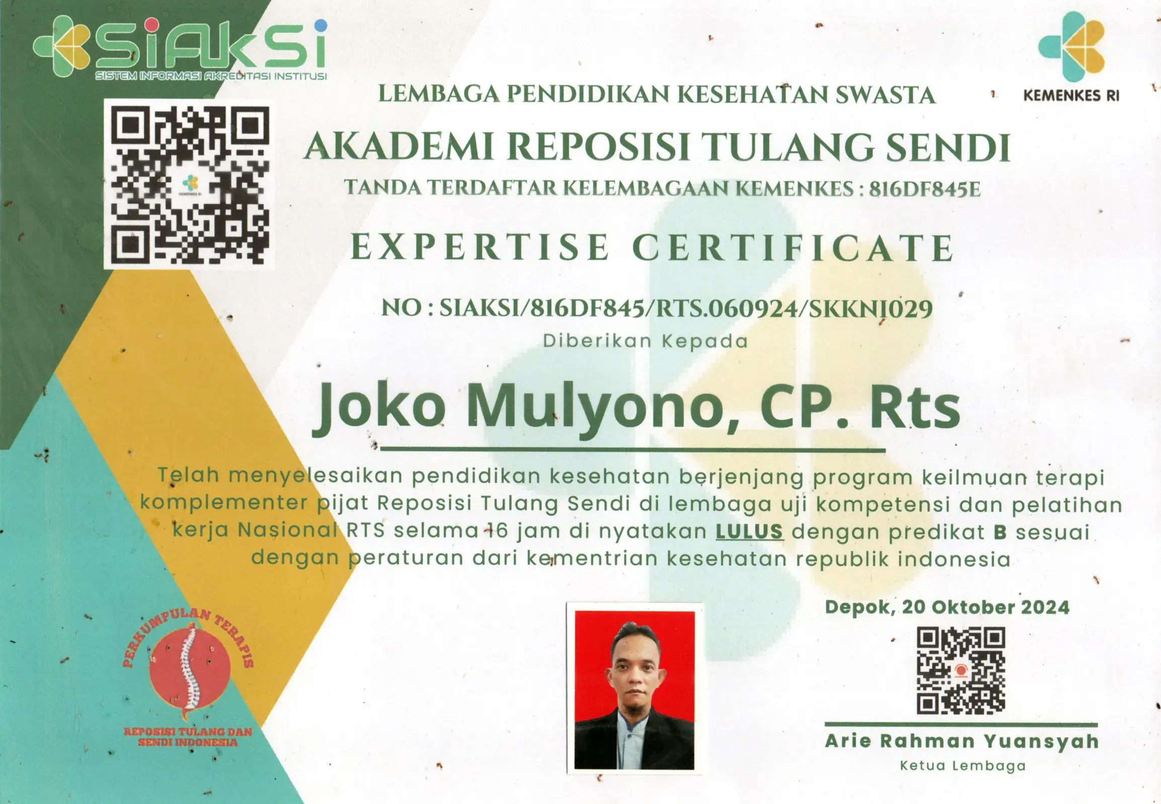 Pijat Reposisi Tulang Sendi 1